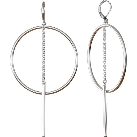 Silver  Hoop Earrings - Picture 1 of 6